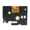 SBT tape for Brother TZeSB11 6mm x 8m Black on Orange, strong adhesive Fluorescent - Image 3