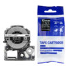 SBT tape for Epson LK4BWV 12mm x 8m White on Black, standard label