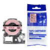 SBT tape for Epson LK4PBK 12mm x 5m Black on Pink, ribbon