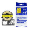 SBT tape for Epson LK4YBP 12mm x 8m Black on Yellow, standard label