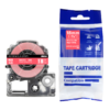 SBT tape for Epson LK5RWP 18mm x 8m White on Red, standard label