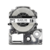 SBT tape for Epson LK5WBH 18mm x 8m Black on White, heat resistant - Image 2