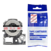 SBT tape for Epson LK7TRN 36mm x 8m Red on Clear, standard label