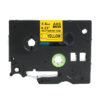 SBT tape for Brother HSe611 6mm x 1.5m Black on Yellow, heat shrink tube - Image 3