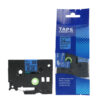 SBT tape for Brother HGeS551 24mm x 8m Black on Blue, high grade extra strength adhesive