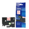 SBT tape for Brother TZe122 9mm x 8m Red on Clear, standard adhesive