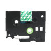 SBT tape for Brother TZe166 36mm x 8m Green on Clear, standard adhesive - Image 3