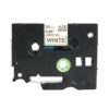SBT tape for Brother TZe254 24mm x 8m Gold on White, standard adhesive - Image 3