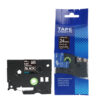 SBT tape for Brother TZe355 24mm x 8m White on Black, standard adhesive