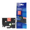 SBT tape for Brother TZe455 24mm x 8m White on Red, standard adhesive