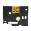 SBT tape for Brother TZe811 6mm x 8m Black on Gold, standard adhesive - Image 3