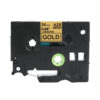 SBT tape for Brother TZe851 24mm x 8m Black on Gold, standard adhesive - Image 3