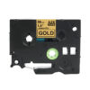 SBT tape for Brother TZe861 36mm x 8m Black on Gold, standard adhesive - Image 3