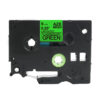 SBT tape for Brother TZeD11 6mm x 5m Black on Green, Fluorescent - Image 3