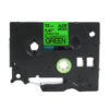 SBT tape for Brother TZeD31 12mm x 5m Black on Green, Fluorescent - Image 3