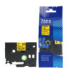 SBT tape for Brother TZeFX641 18mm x 8m Black on Yellow, flexible