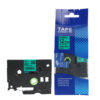 SBT tape for Brother TZeFX731 12mm x 8m Black on Green, flexible