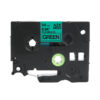 SBT tape for Brother TZeFX751 24mm x 8m Black on Green, flexible - Image 3