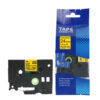 SBT tape for Brother TZeNFX651 24mm x 5m Black on Yellow, flexible nylon