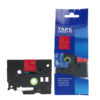 SBT tape for Brother TZeRW34 12mm x 4m Gold on Red, satin ribbon