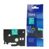 SBT tape for Brother TZeS725 9mm x 8m White on Green, strong adhesive