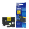 SBT tape for Brother TZeSE5Y 24mm x 8m Black on Yellow, security