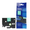SBT tape for Brother TZeT545 18mm x 8m White on Turquoise Blue, standard adhesive