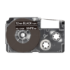 SBT tape for Casio XR12ABK 12mm x 8m White on Black, standard label