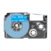 SBT tape for Casio XR12ABU 12mm x 8m White on Blue, standard label