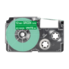 SBT tape for Casio XR12AGN 12mm x 8m White on Green, standard label