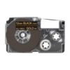 SBT tape for Casio XR12BKG 12mm x 8m Gold on Black, standard label