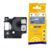 SBT tape for Dymo 18055 12mm x 1.5m Black on White, heat shrink tube