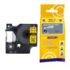 SBT tape for Dymo 18058 19mm x 1.5m Black on Yellow, heat shrink tube