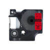 SBT tape for Dymo 18438 12mm x 5.5m Black on Red, coloured vinyl label - Image 2