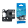 SBT tape for Dymo 2056085 12mm x 3m Black on Silver Glitter, color-pop label