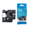 SBT tape for Dymo 45021 12mm x 7m White on Black, standard label