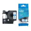 SBT tape for Dymo 45804 19mm x 7m Blue on White, standard label