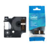SBT tape for Dymo 53724 24mm x 7m Gold on Black, standard label