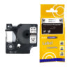 SBT tape for Dymo 622290 19mm x 5.5m Black on Clear, permanent polyester label