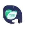 SBT tape for Dymo 91229 12mm x 4m Black on Green, metallic