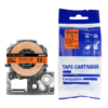 SBT tape for Epson LK4DBF 12mm x 5m Black on Fluorescent Orange, Fluorescent - Image 3