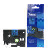 SBT tape for Brother HGe541 18mm x 8m Black on Blue, high grade