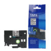 SBT tape for Brother HGeSM951 24mm x 8m Black on Matt silver, high grade extra strength adhesive