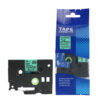 SBT tape for Brother HGeT551 24mm x 8m Black on Turquoise Blue, high grade