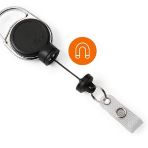 YO-YO karabiinkinnitusega DURABLE Strong 60cm magnetiga must