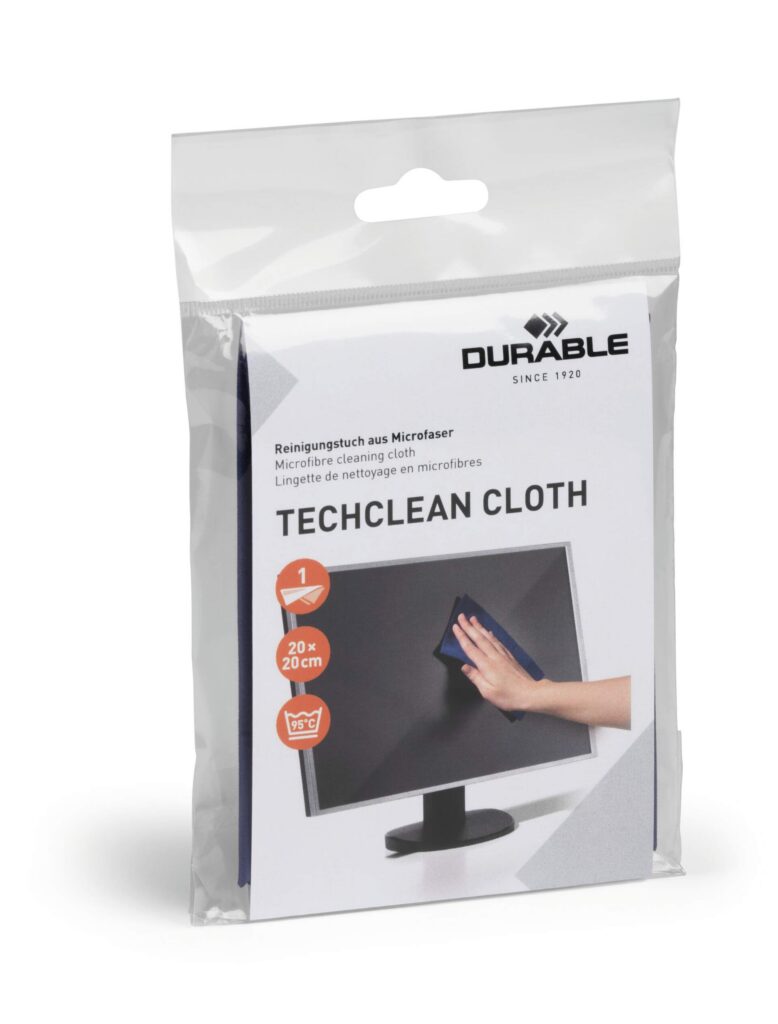 Mikrokiudlapp DURABLE Techclean 20x20cm on professionaalne puhastusvahend elektroonikaseadmete hooldamiseks. Trading.ee pakutav Durable puhastusvahend on mõeldu